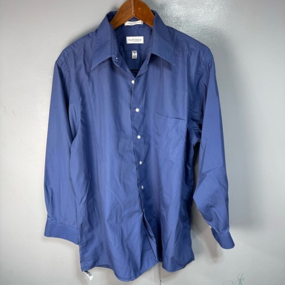 Vanheusen Men’s Shirt sz XL 17-32/33 Poplin # E834